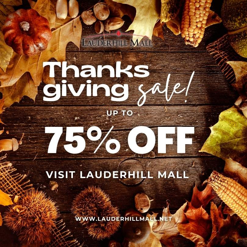 Thanksgiving in Florida shopping in Lauderhill Mall