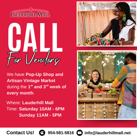 Become a Vendor at Our Vintage Artisan Market! lauderhill mall call for popup shop vendors