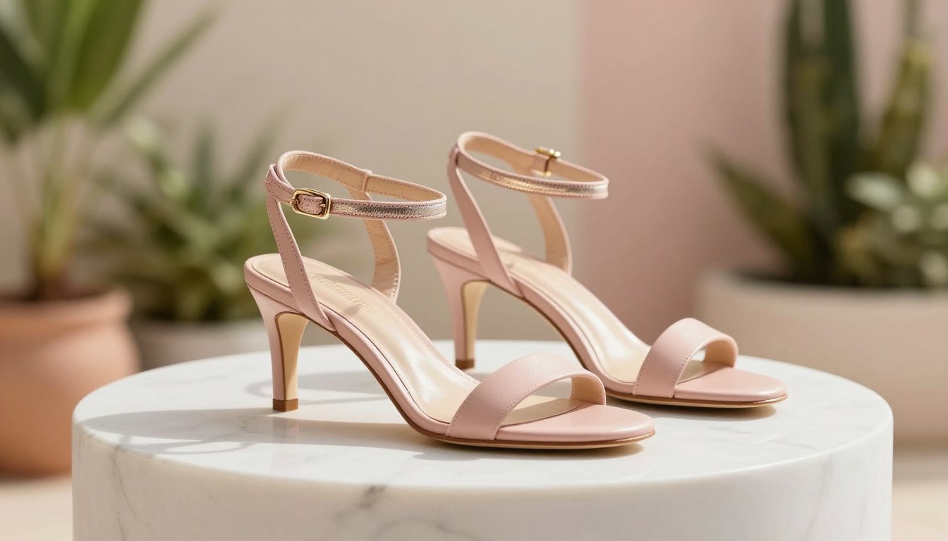 Dressy midsize heels and elegant sandals for events